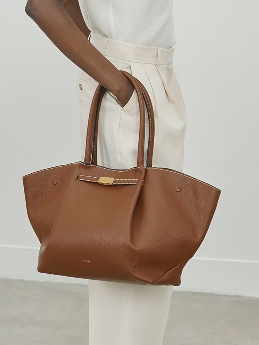 DeMellier 'The New York' Tote in Tan Grain Leather